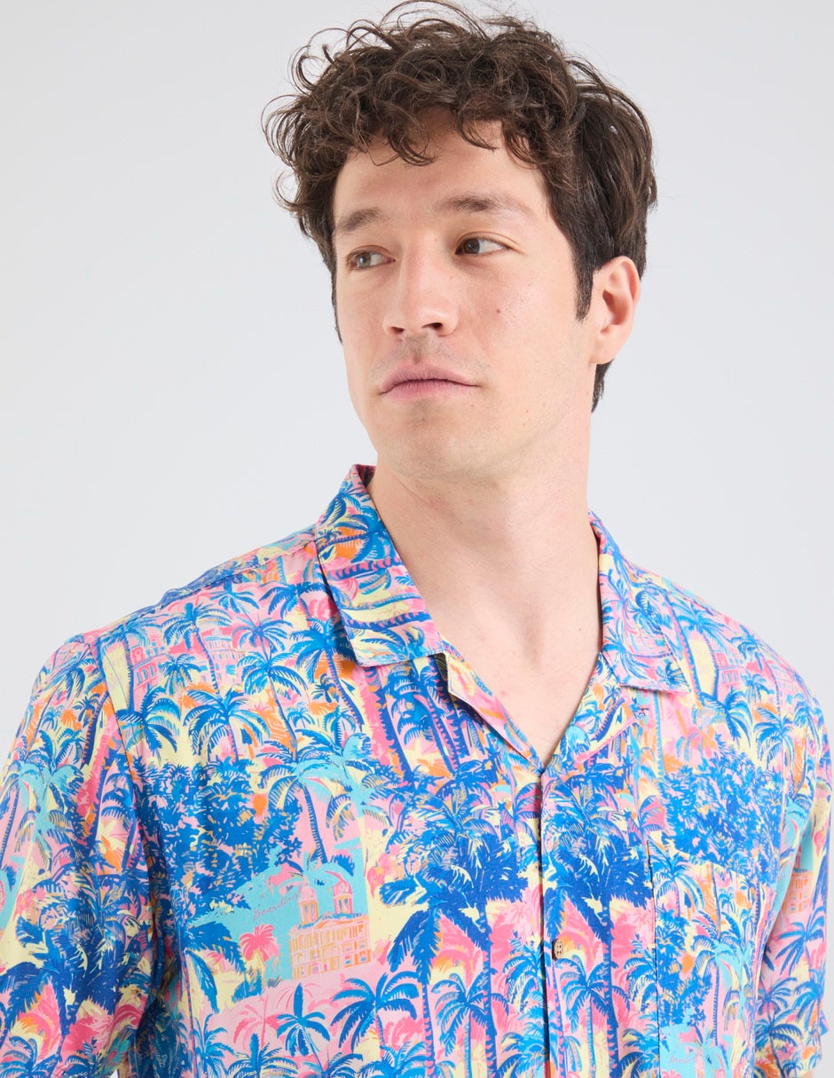 Camisa casual manga corta para hombre 4