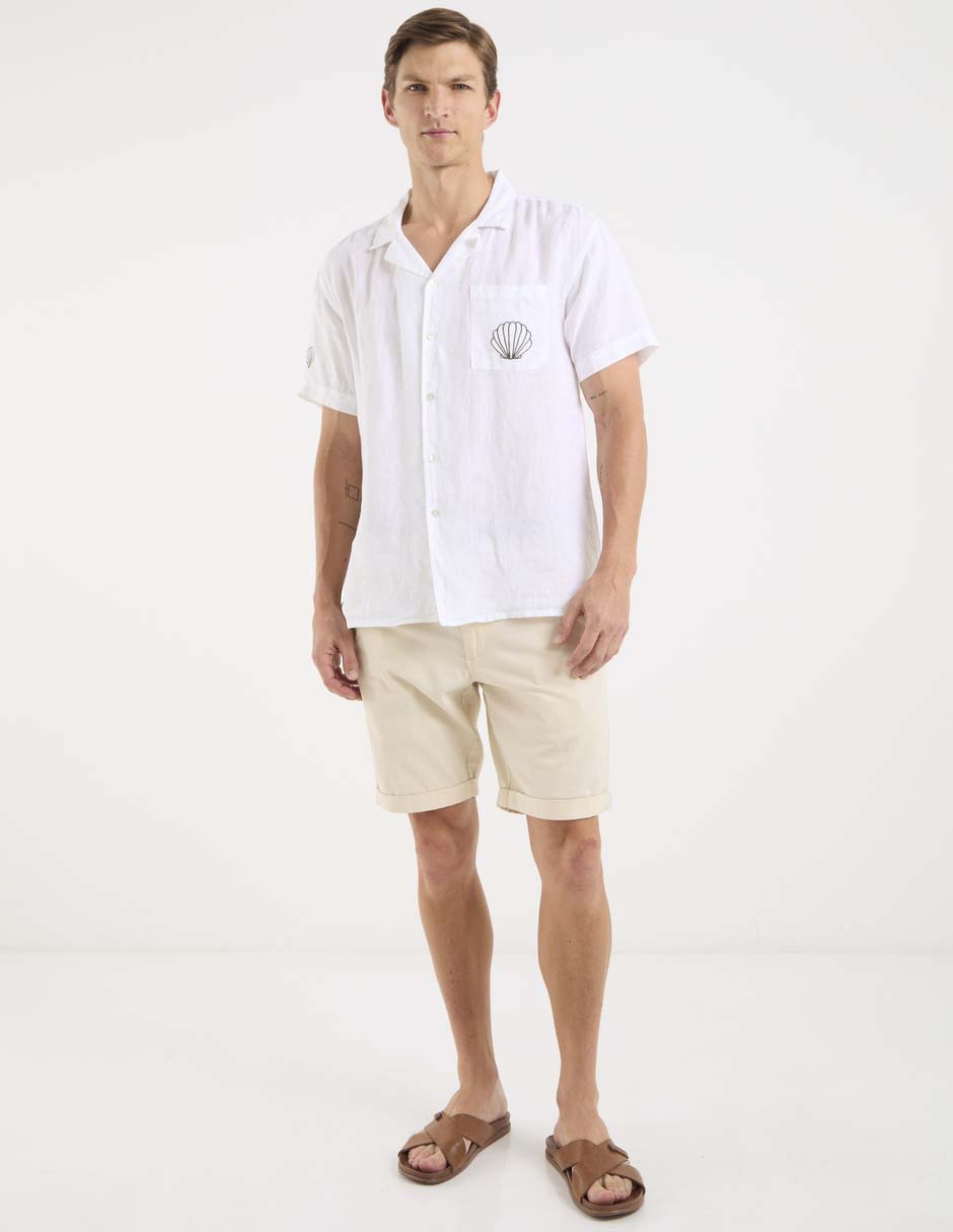 Camisa casual manga corta para hombre 5