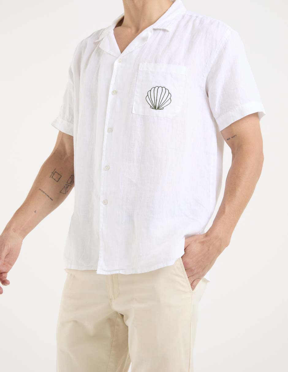Camisa casual manga corta para hombre 6