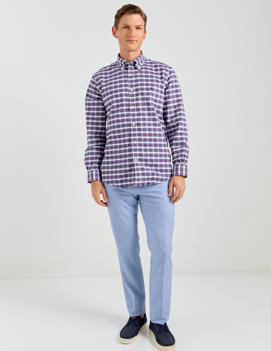 Camisa casual de algodón manga larga para hombre 6