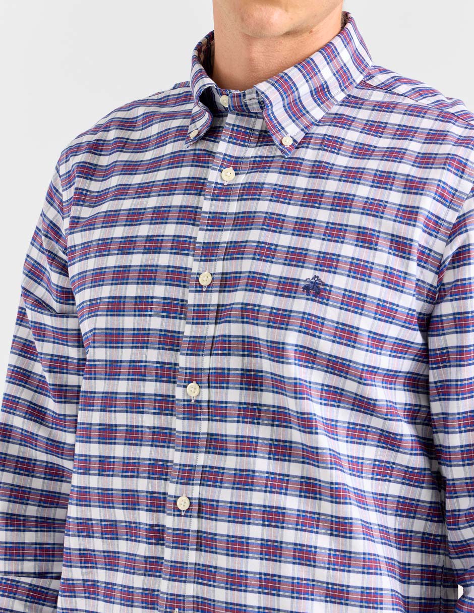 Camisa casual de algodón manga larga para hombre 7
