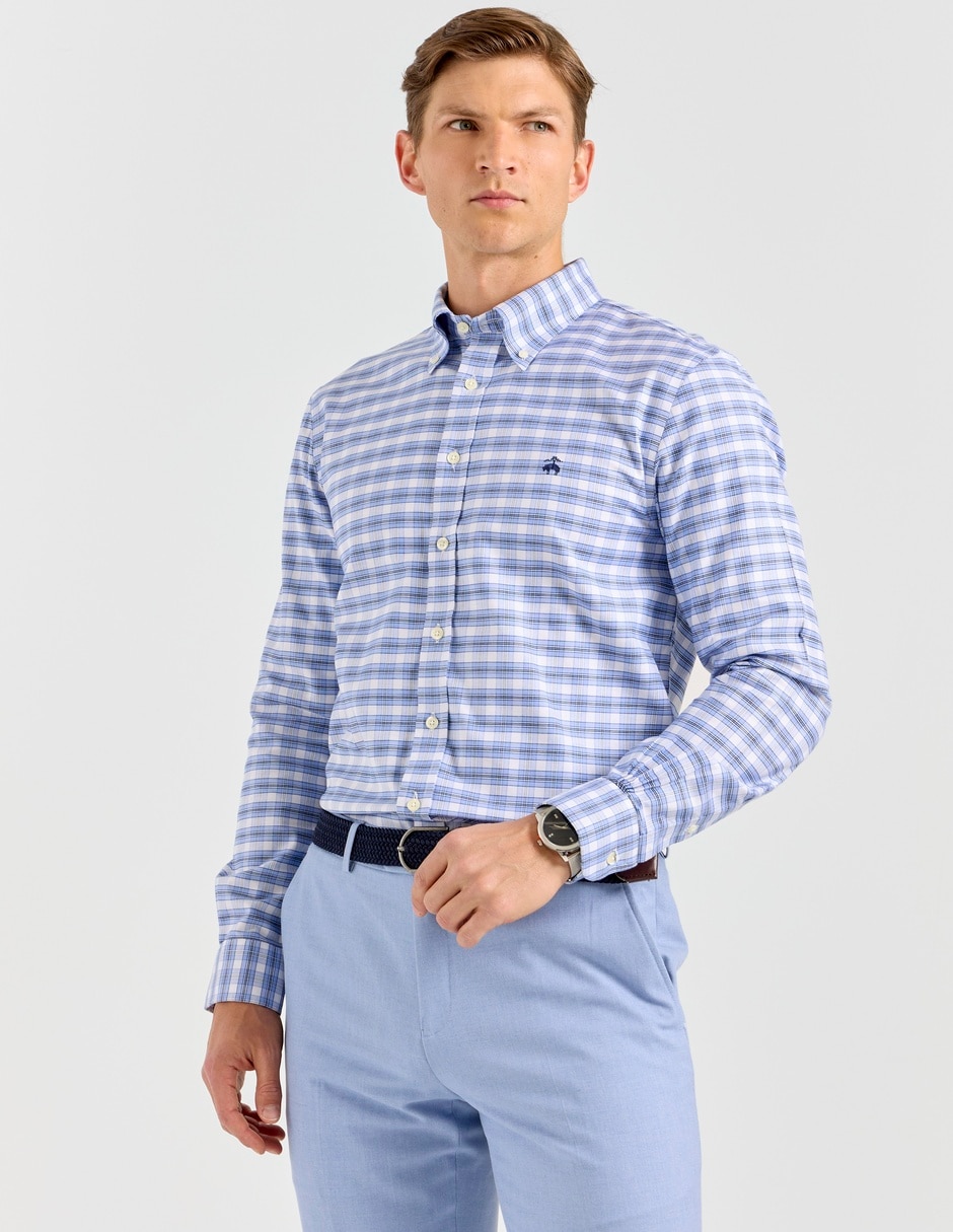 Camisa casual Brooks Brothers de algodón manga larga para hombre