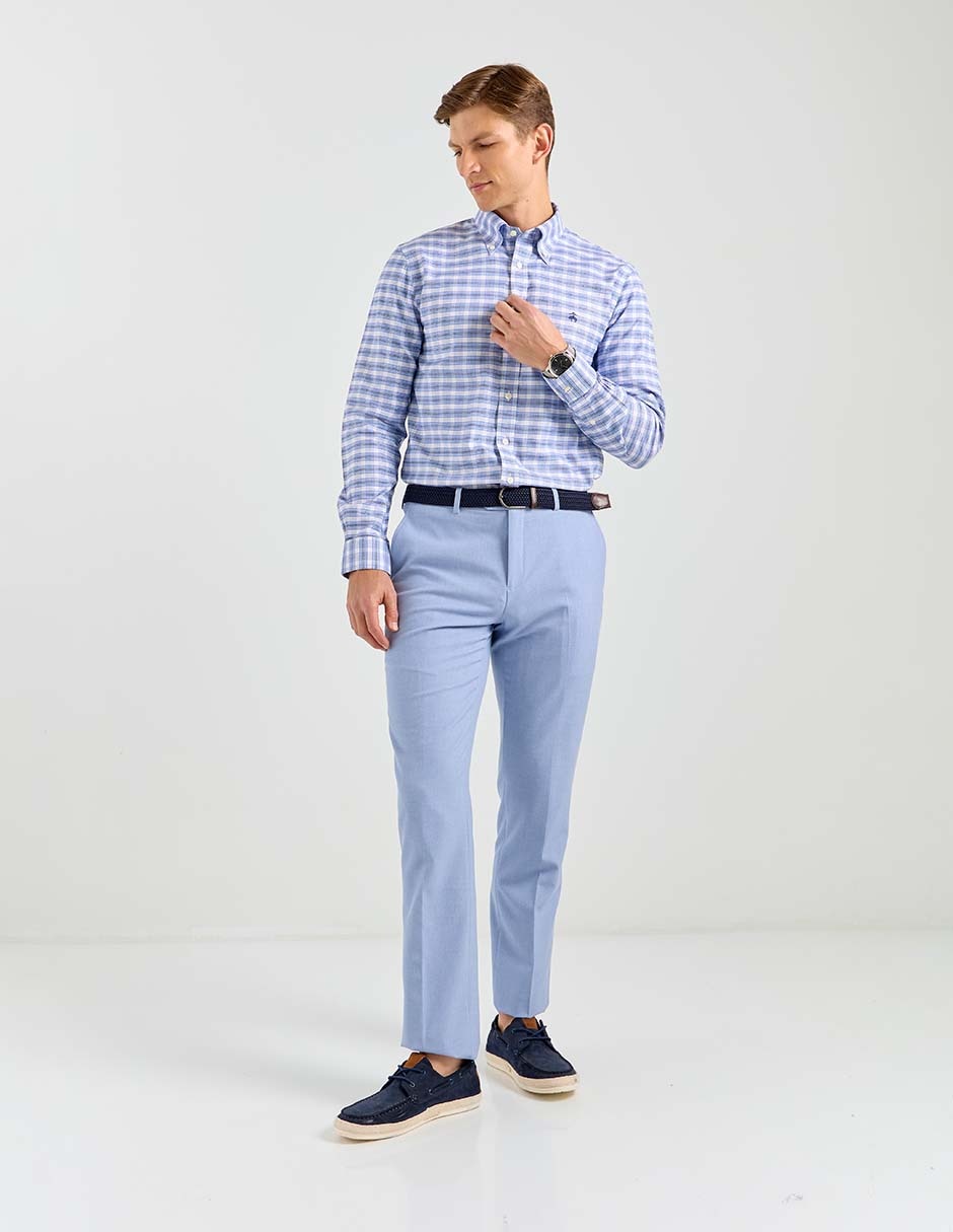 Camisa casual Brooks Brothers de algodón manga larga para hombre