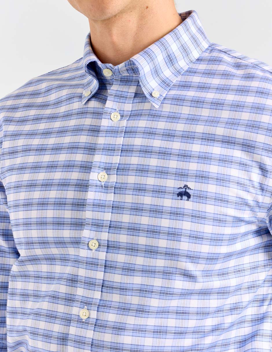 Camisa casual Brooks Brothers de algodón manga larga para hombre