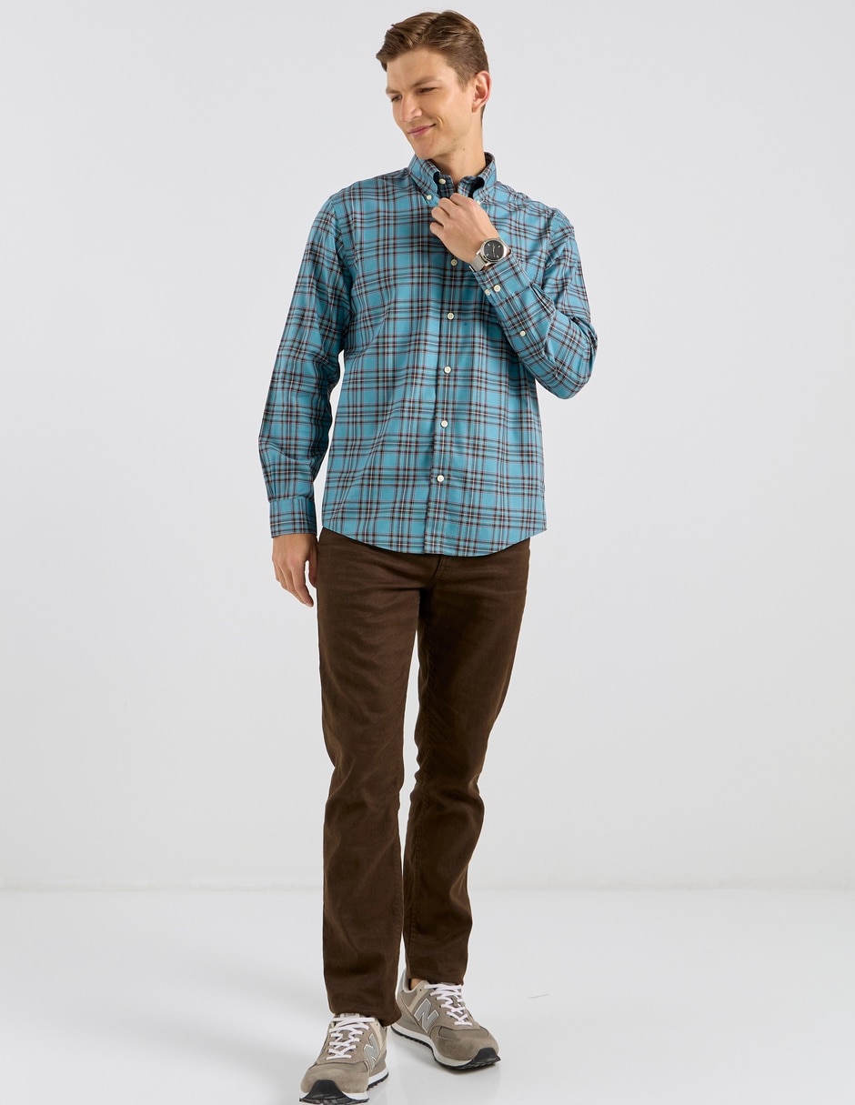Camisa casual de algodón manga larga para hombre 6