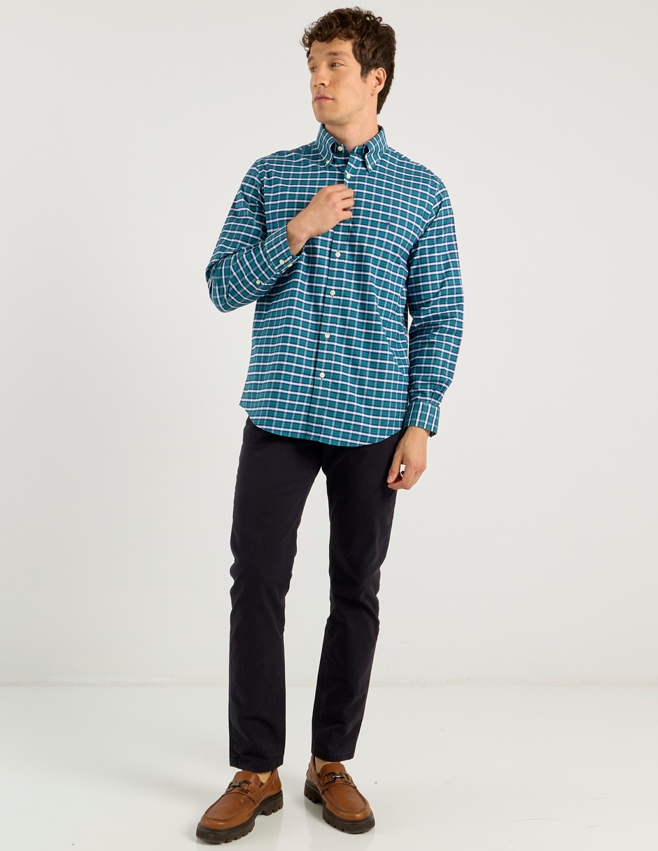 Camisa casual de algodón manga larga para hombre 8
