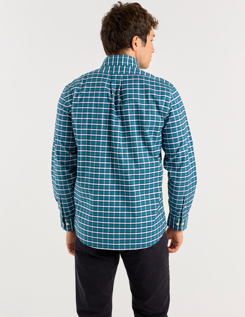 Camisa casual de algodón manga larga para hombre 11