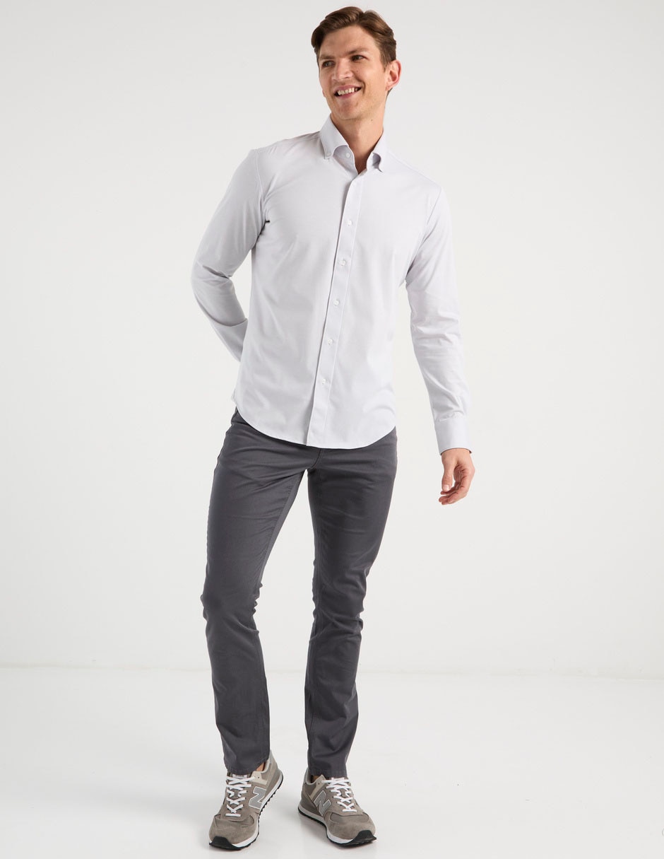 Camisa casual Scappino de algodón manga larga para hombre
