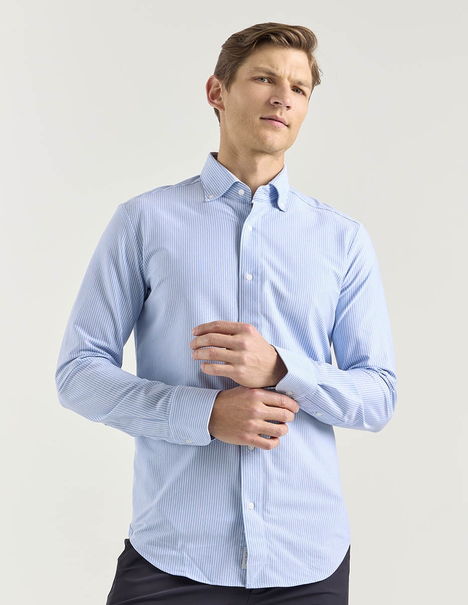 Camisa casual de algodón manga larga para hombre Camisa casual de algodón manga larga para hombre