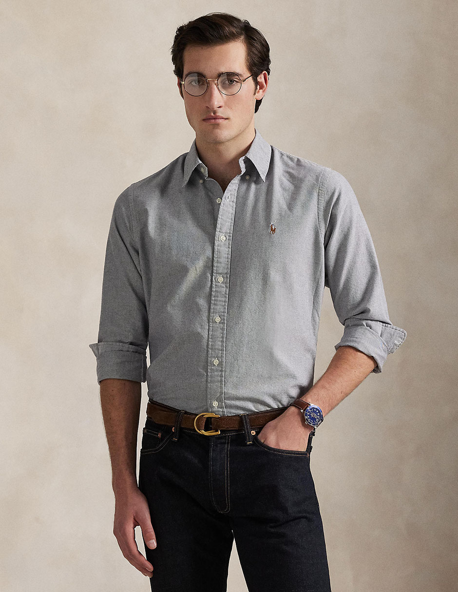 Camisa business casual Polo Ralph Lauren de algodón manga larga para hombre 1
