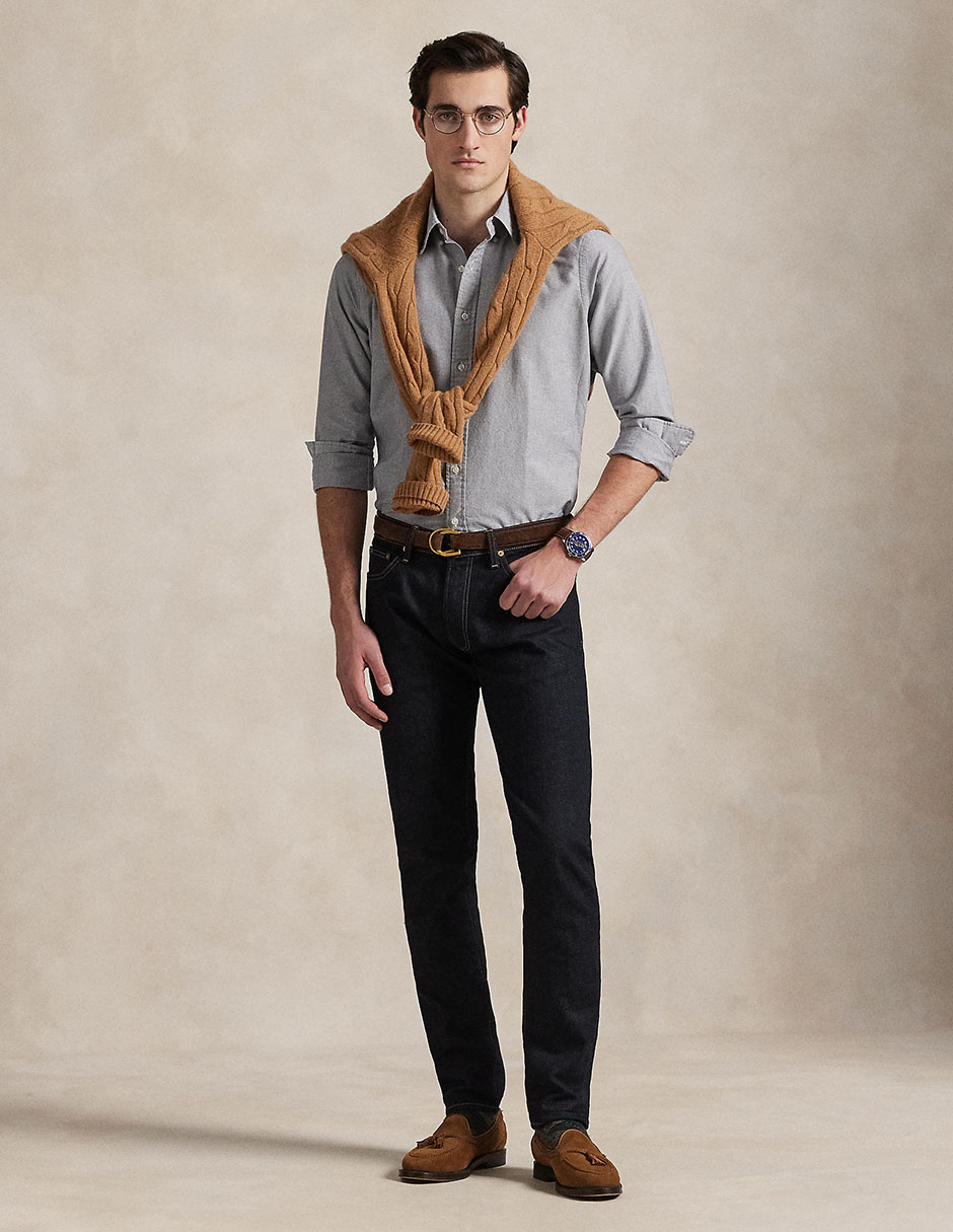 Camisa business casual Polo Ralph Lauren de algodón manga larga para hombre 6