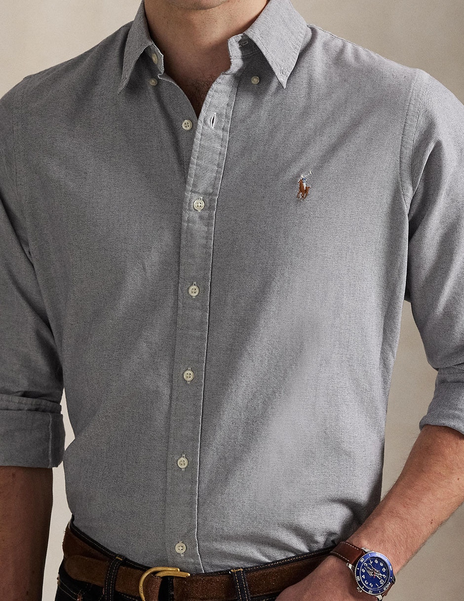 Camisa business casual Polo Ralph Lauren de algodón manga larga para hombre 7