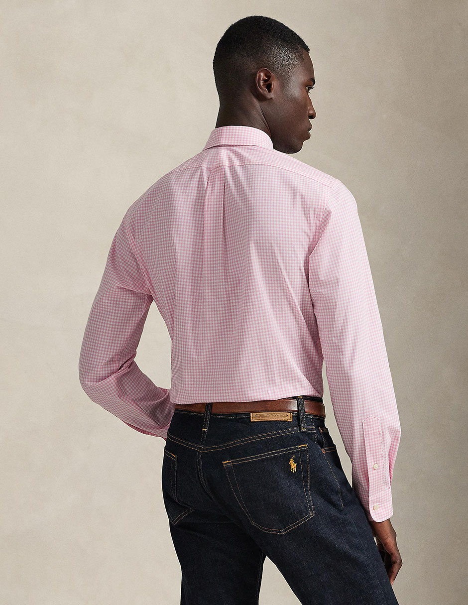 Camisa business casual Polo Rl de algodón manga larga para hombre