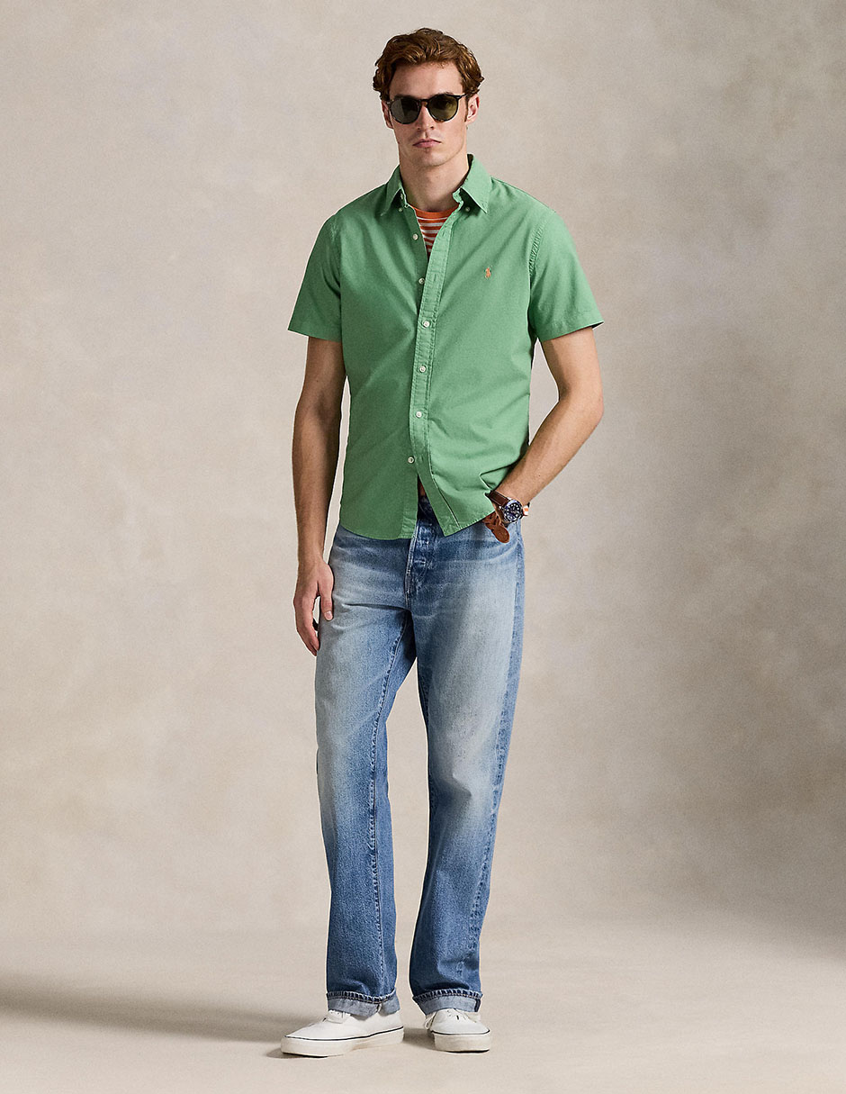 Camisa casual Polo Rl de algodón manga corta para hombre