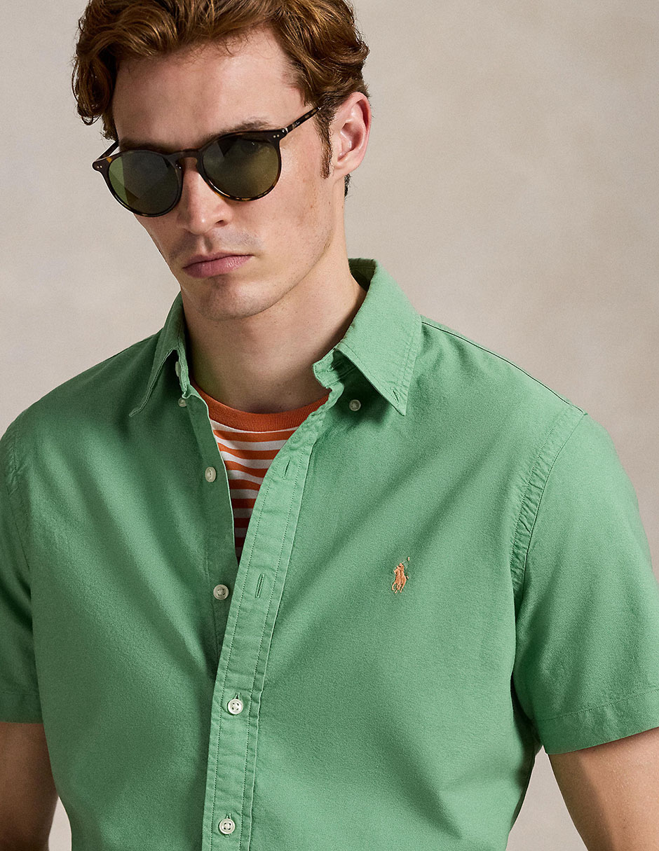 Camisa casual Polo Rl de algodón manga corta para hombre