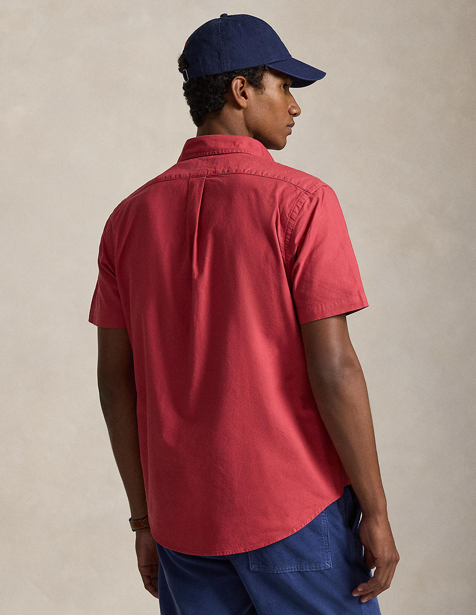 Camisa business casual de algodón manga corta para hombre 5