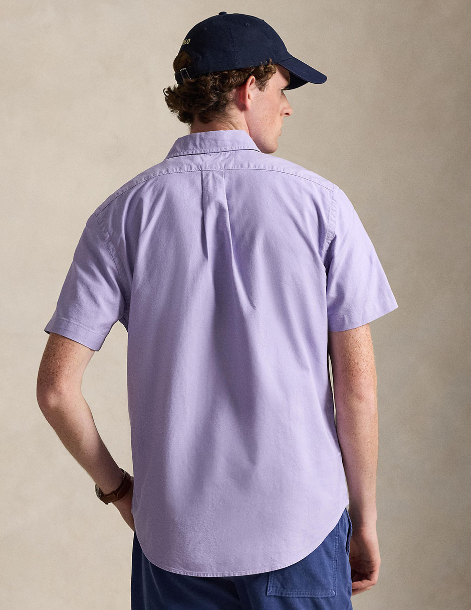 Camisa business casual Polo Rl de algodón manga corta para hombre