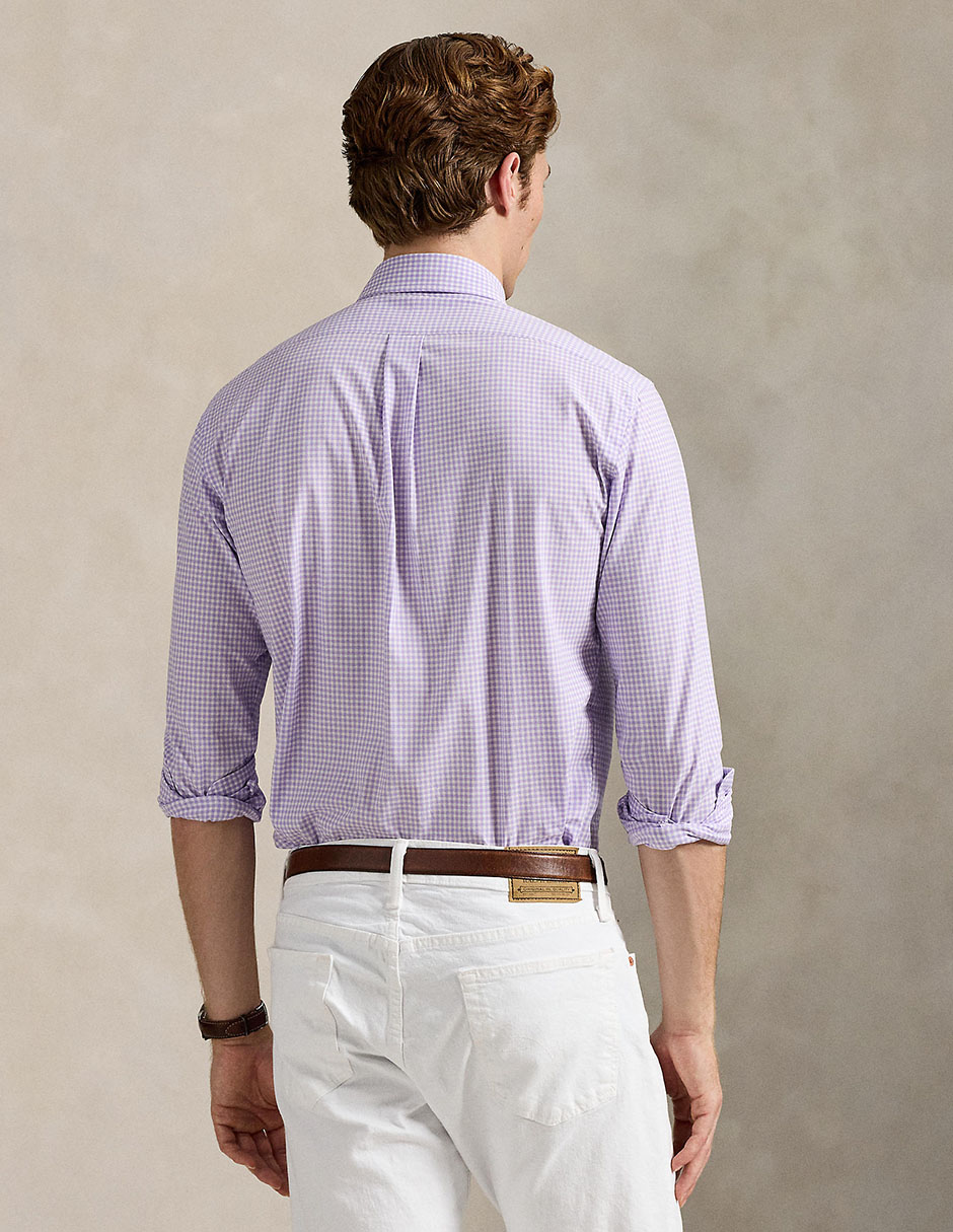 Camisa casual Polo Rl de algodón manga larga para hombre 2
