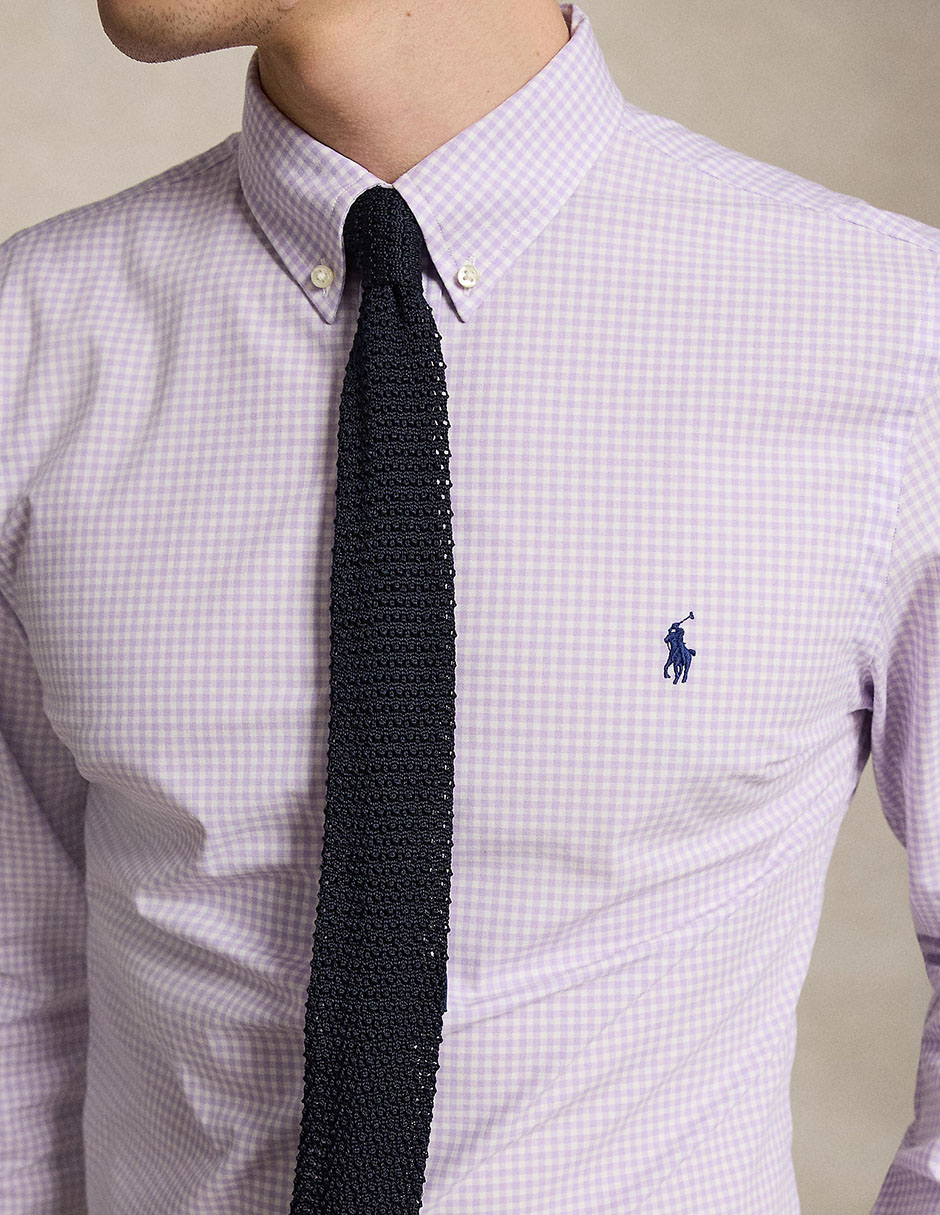 Camisa business casual de algodón manga larga para hombre 6