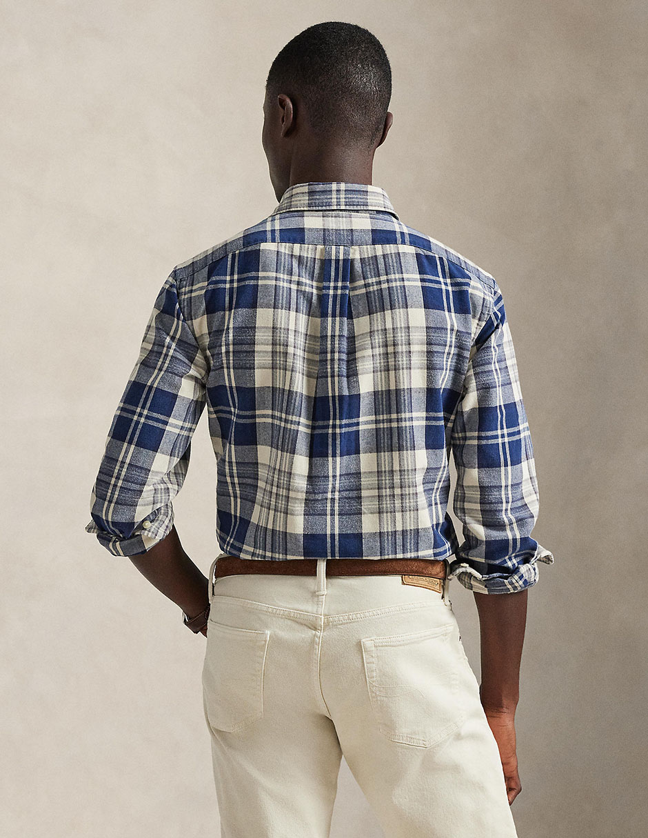 Camisa business casual de algodón manga larga para hombre 5
