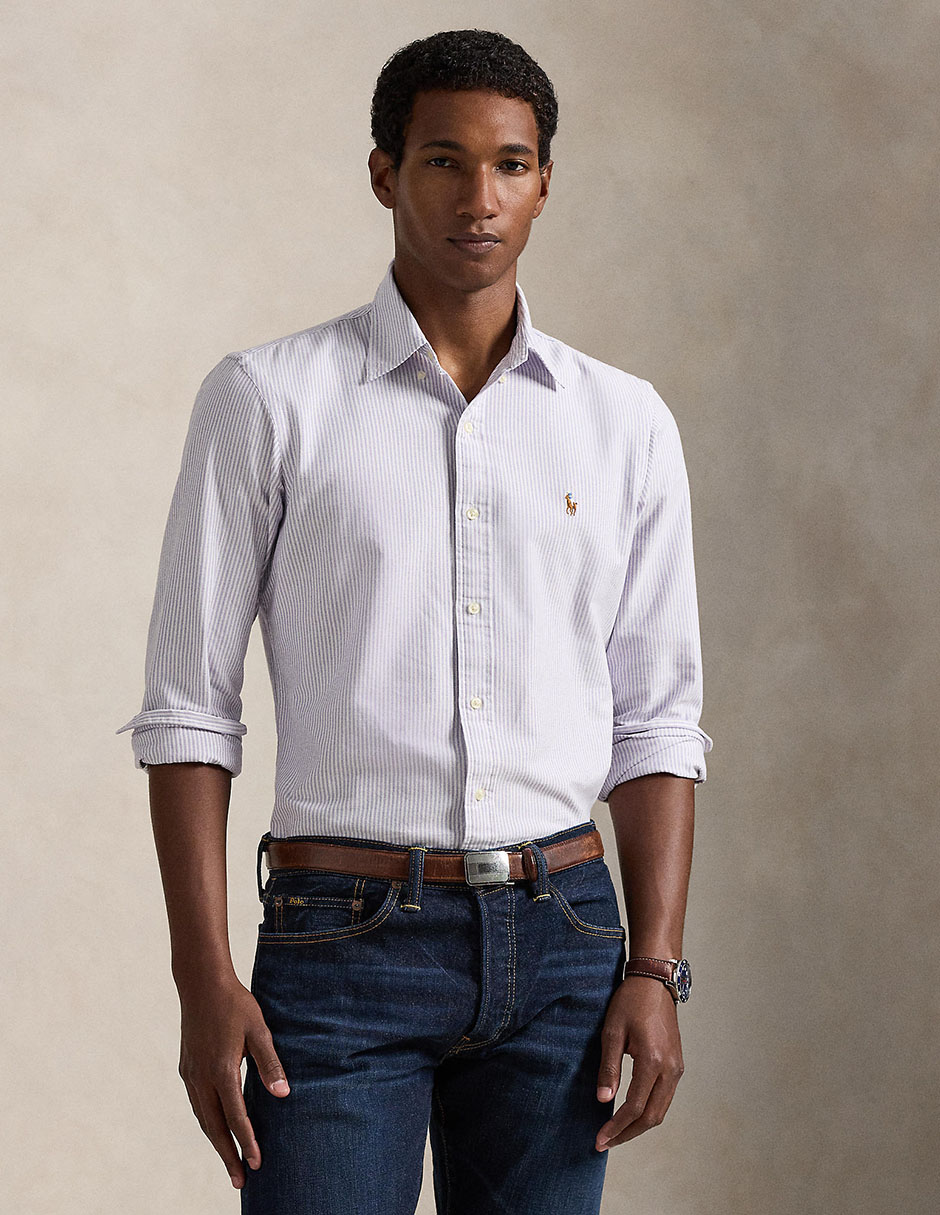 Camisa business casual Polo Ralph Lauren de algodón manga larga para hombre 1