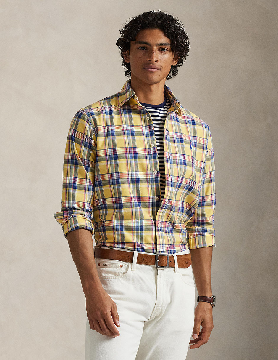 Camisa casual Polo Rl manga larga para hombre Camisa casual Polo Rl manga larga para hombre
