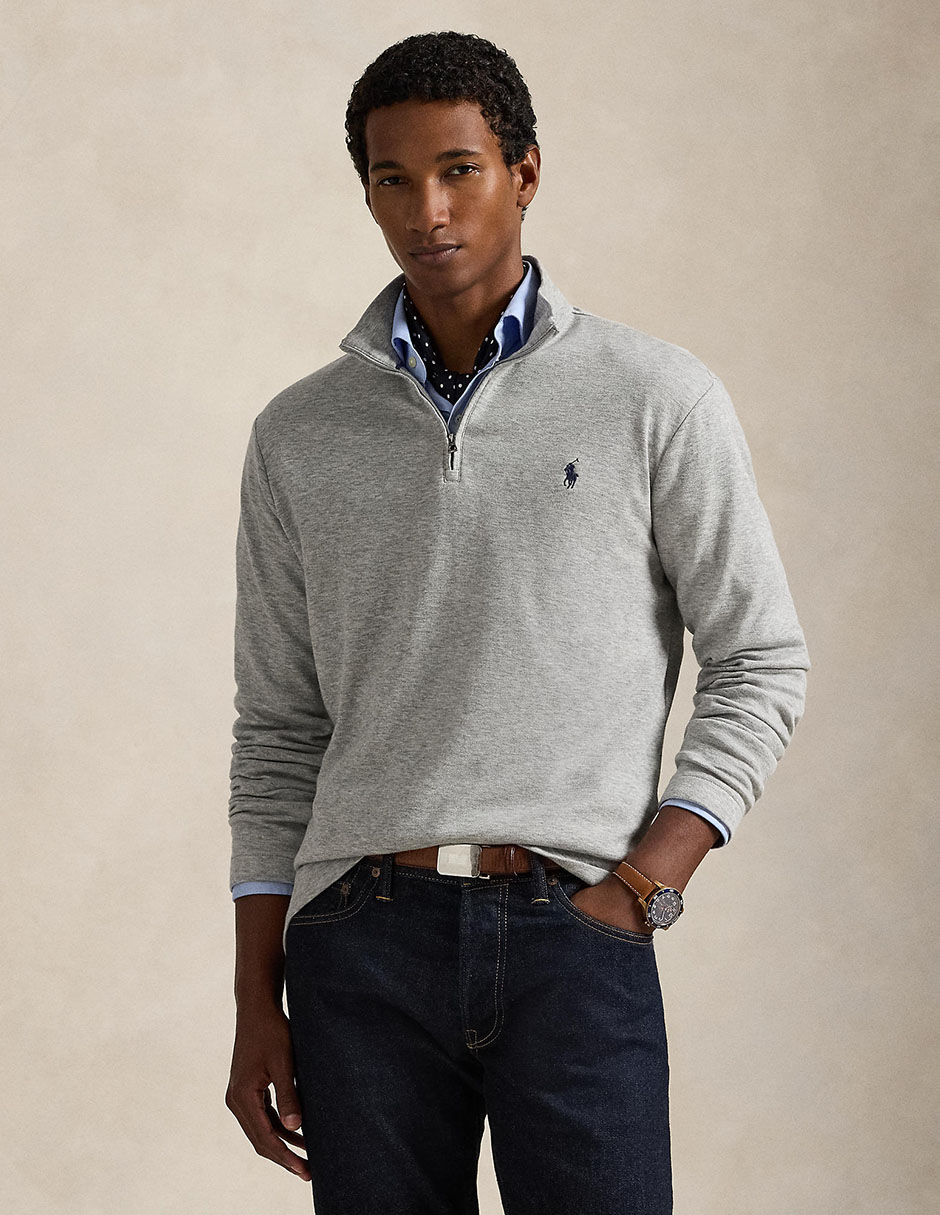 Suéter Polo RL cuello con cierre para hombre