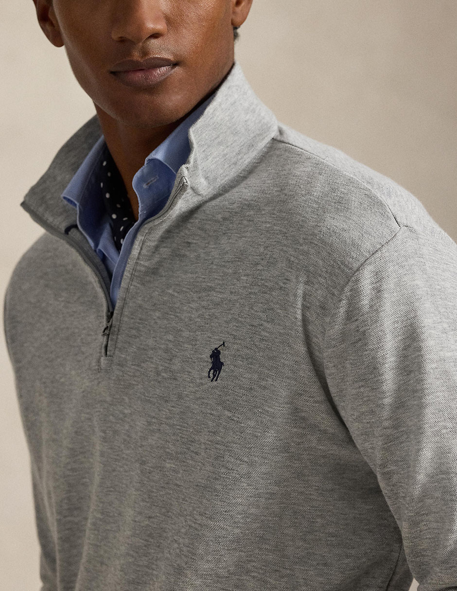 Suéter Polo RL cuello con cierre para hombre