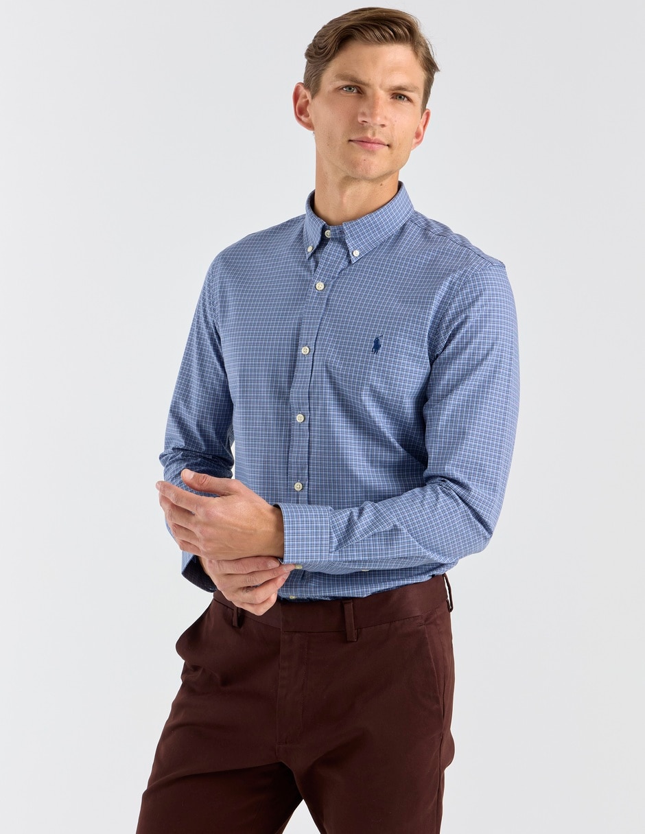 Camisa casual Polo Ralph Lauren de algodón manga larga para hombre