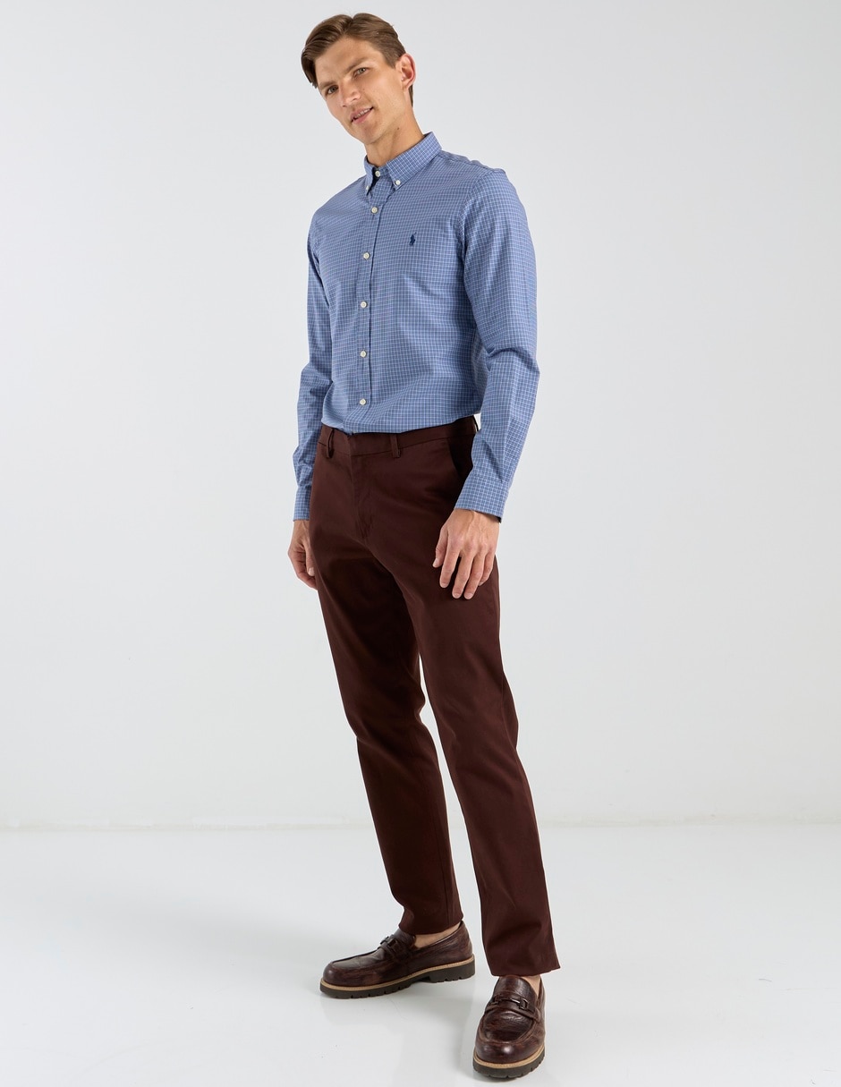 Camisa casual Polo Ralph Lauren de algodón manga larga para hombre