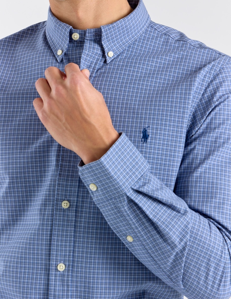 Camisa casual Polo Ralph Lauren de algodón manga larga para hombre