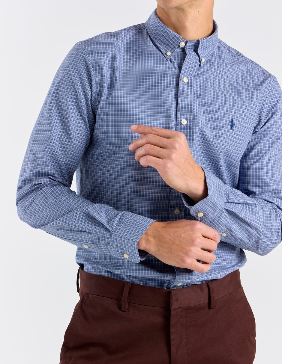 Camisa casual Polo Ralph Lauren de algodón manga larga para hombre