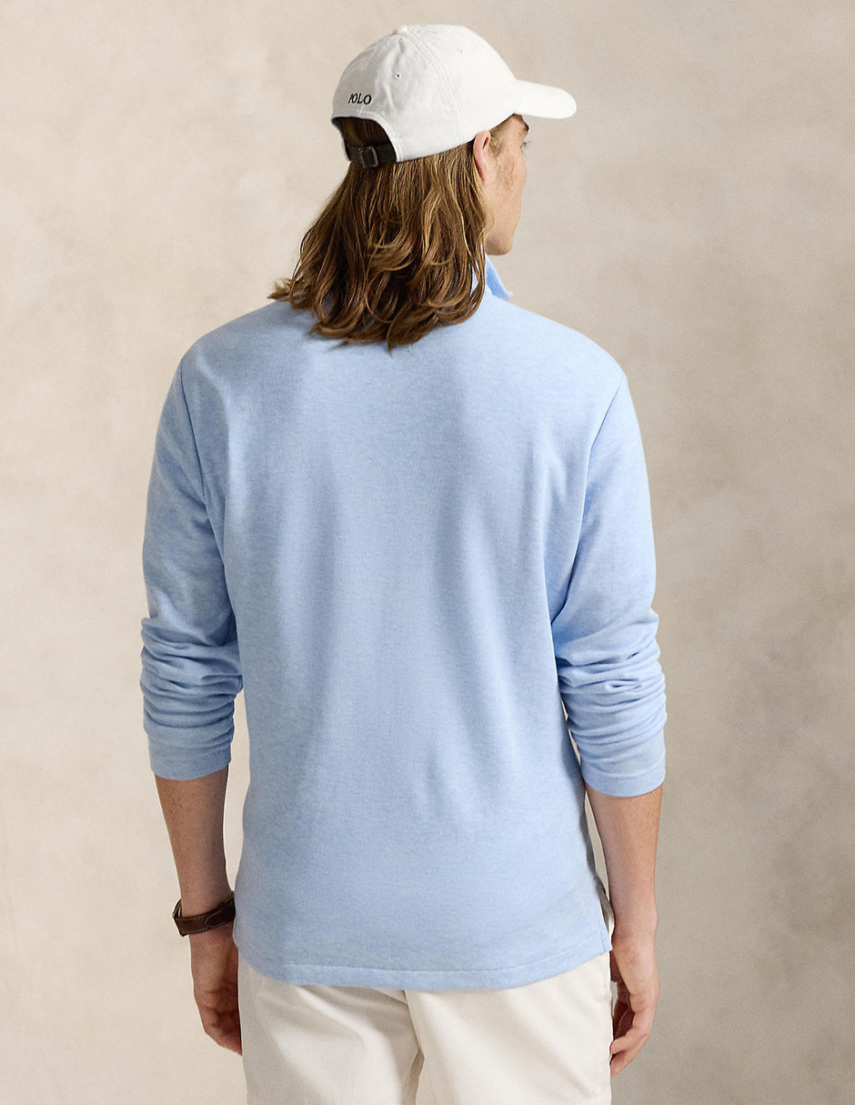 Suéter Polo Rl cuello con cierre para hombre