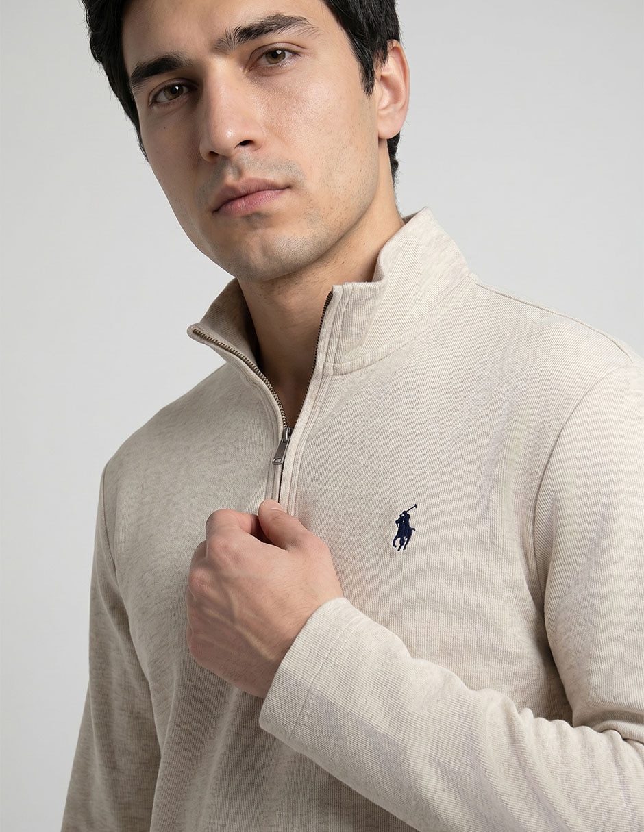 Suéter cuello con cierre para hombre