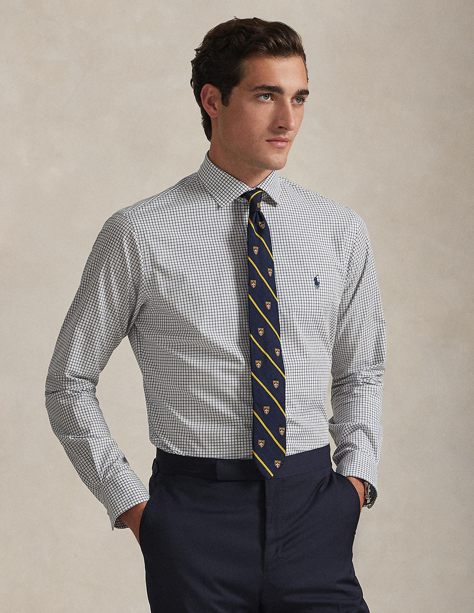 Camisa business casual de algodón manga larga para hombre 1