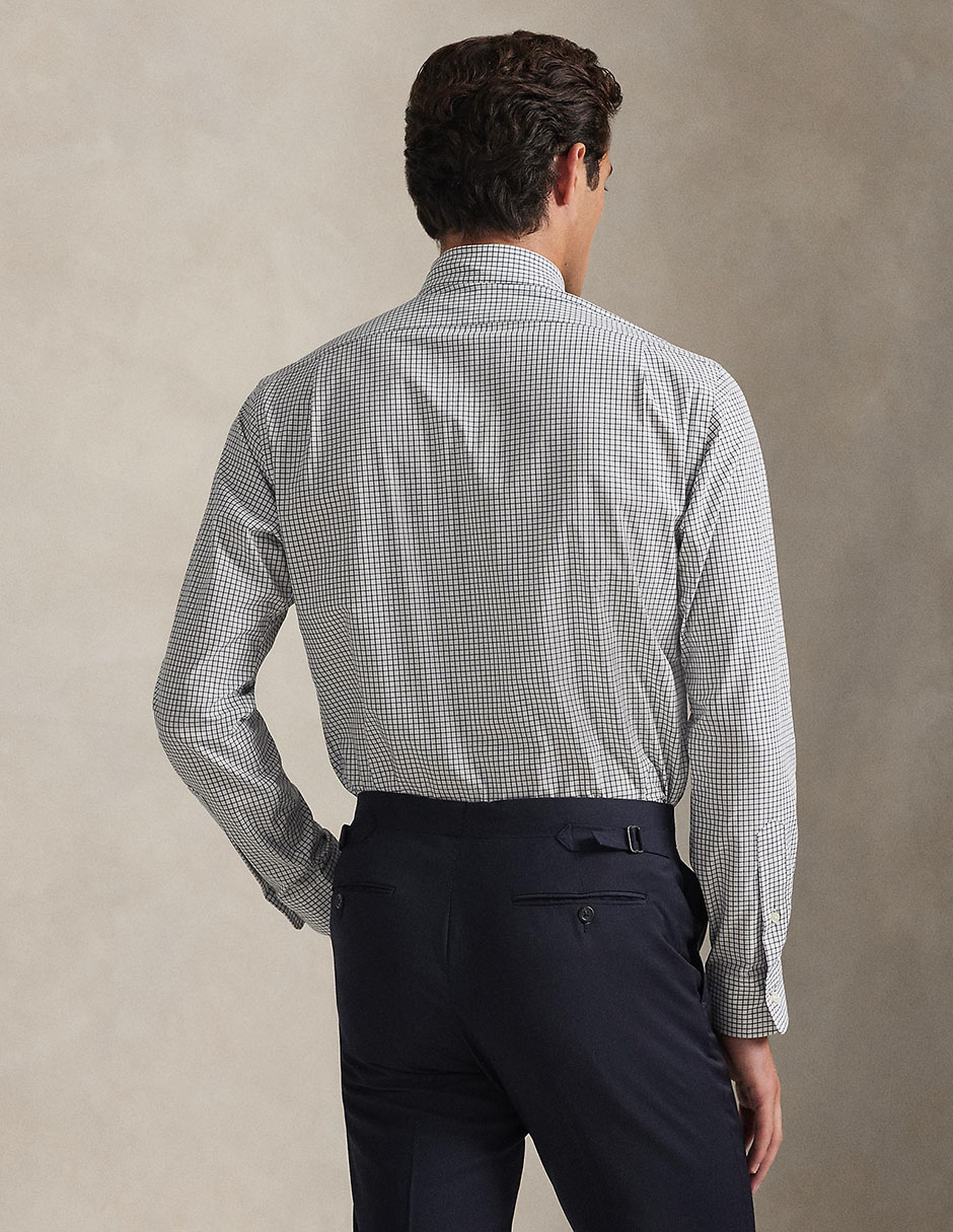 Camisa business casual Polo Rl de algodón manga larga para hombre