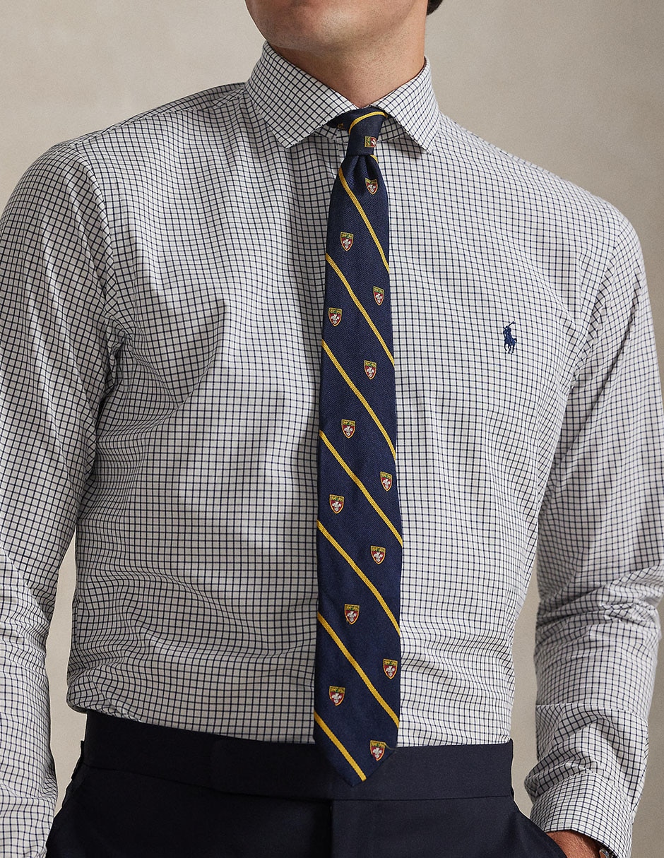 Camisa business casual Polo Rl de algodón manga larga para hombre