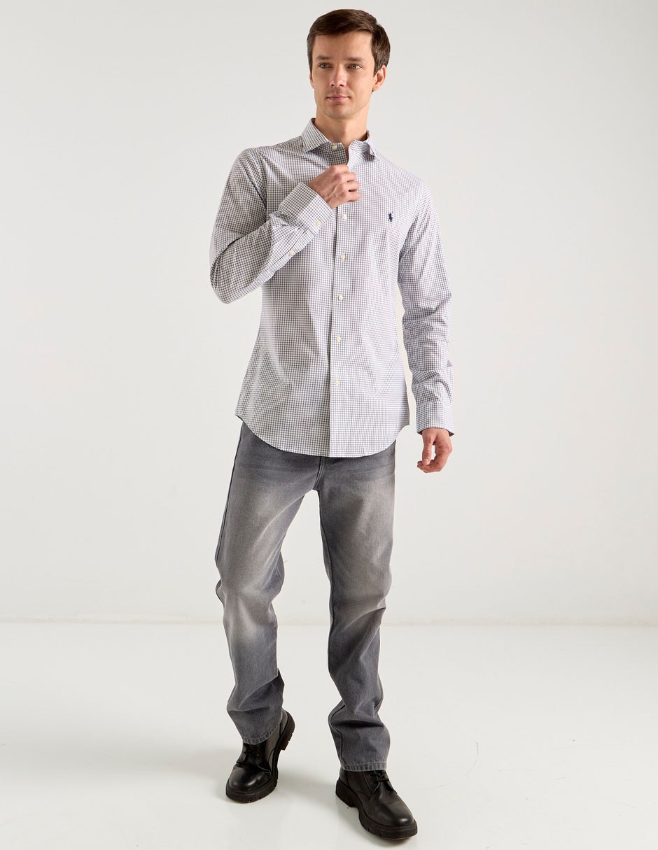 Camisa casual Polo Ralph Lauren de algodón manga larga para hombre