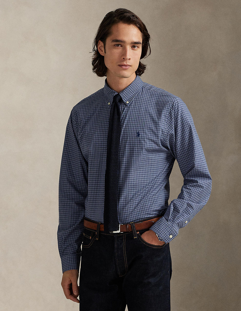 Camisa casual Polo Ralph Lauren de algodón manga larga para hombre
