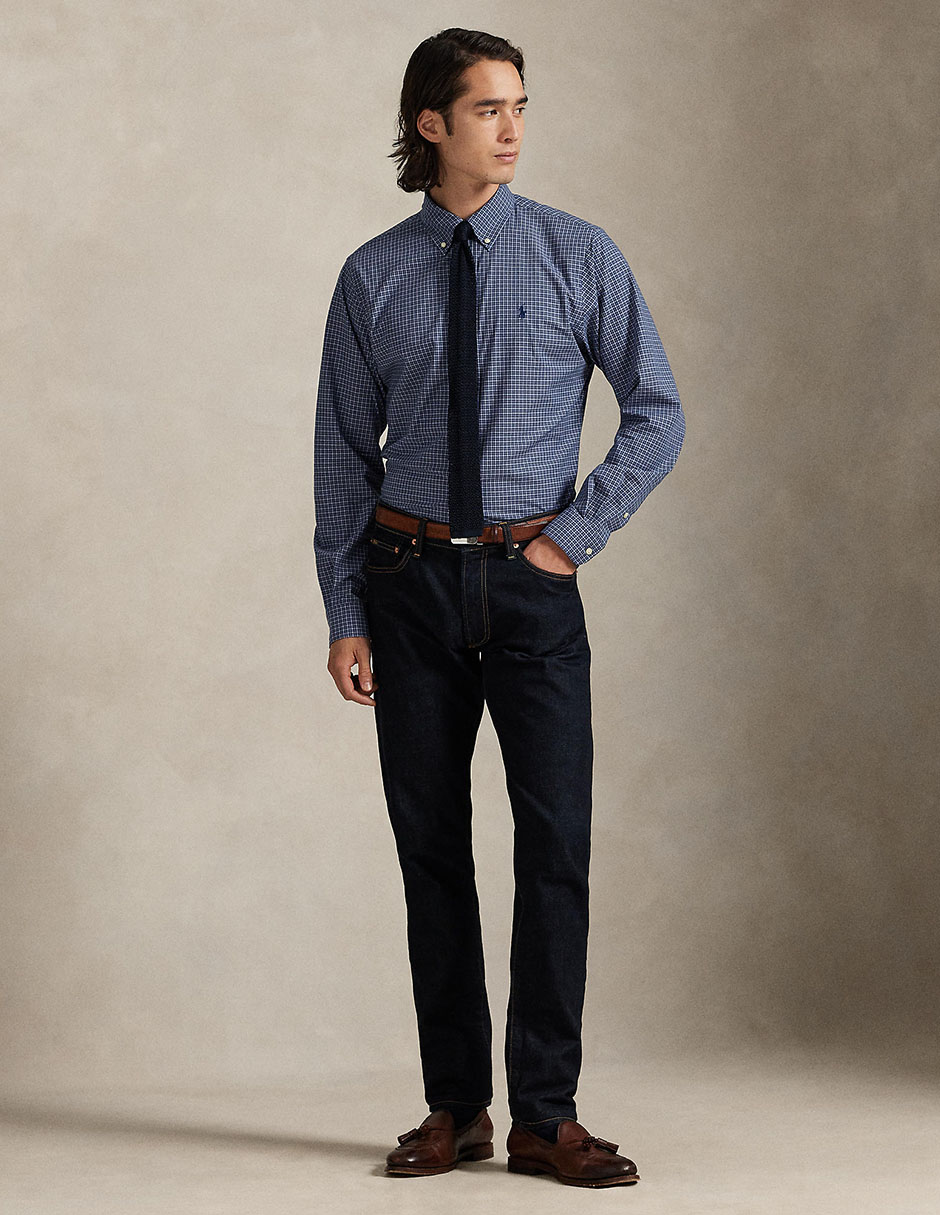 Camisa casual Polo Ralph Lauren de algodón manga larga para hombre