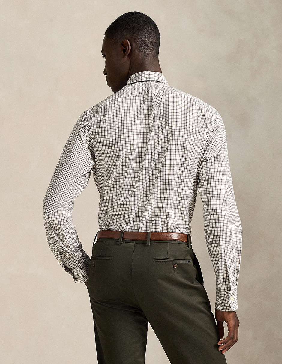 Camisa business casual Polo Rl de algodón manga larga para hombre 2