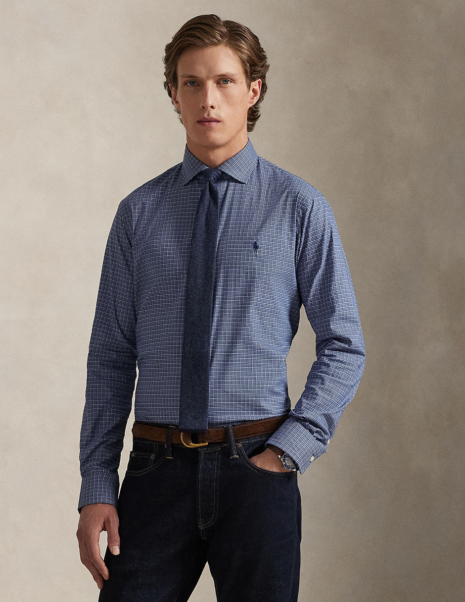 Camisa casual de algodón manga larga para hombre 1