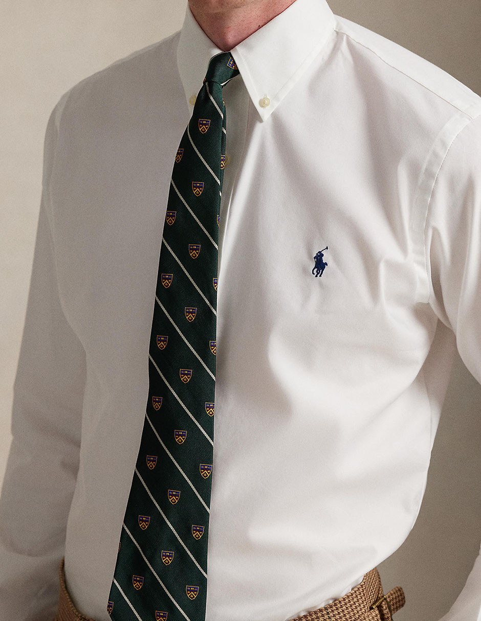 Camisa de vestir Polo Rl de algodón manga larga para hombre 4