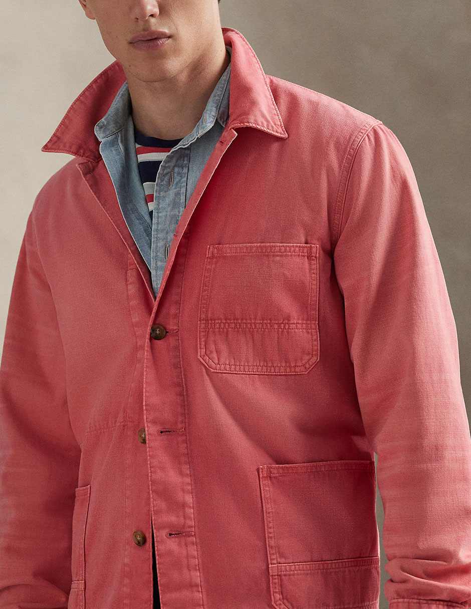 Sobrecamisa casual de algodón manga larga para hombre 7
