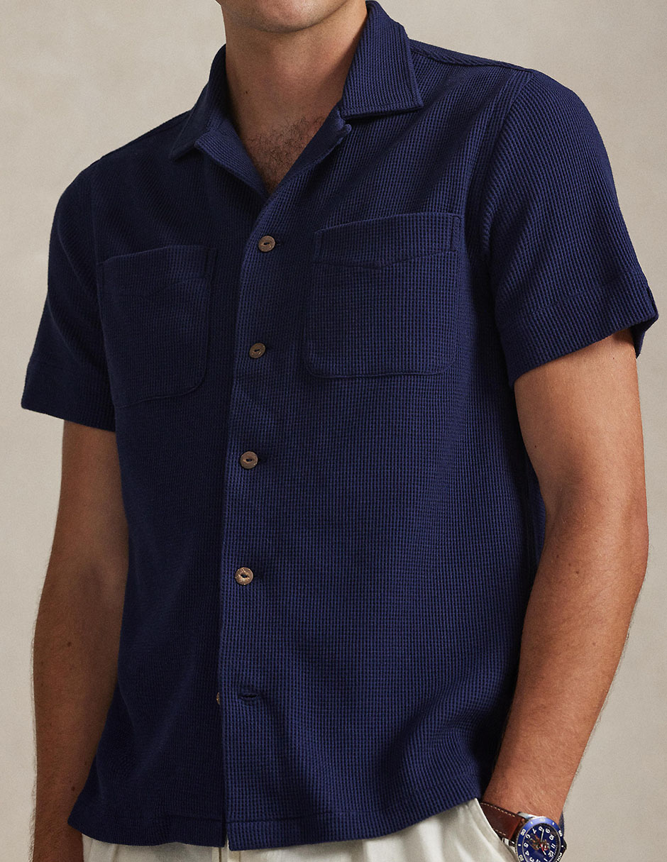 Camisa casual Polo Rl de algodón manga corta para hombre 5