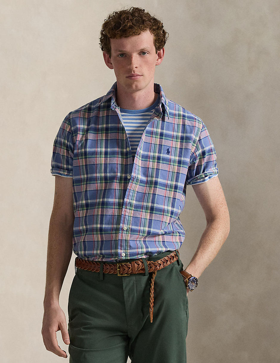 Camisa business casual Polo Ralph Lauren de algodón manga corta para hombre 1