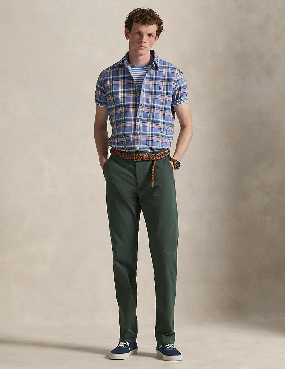Camisa business casual Polo Ralph Lauren de algodón manga corta para hombre 6