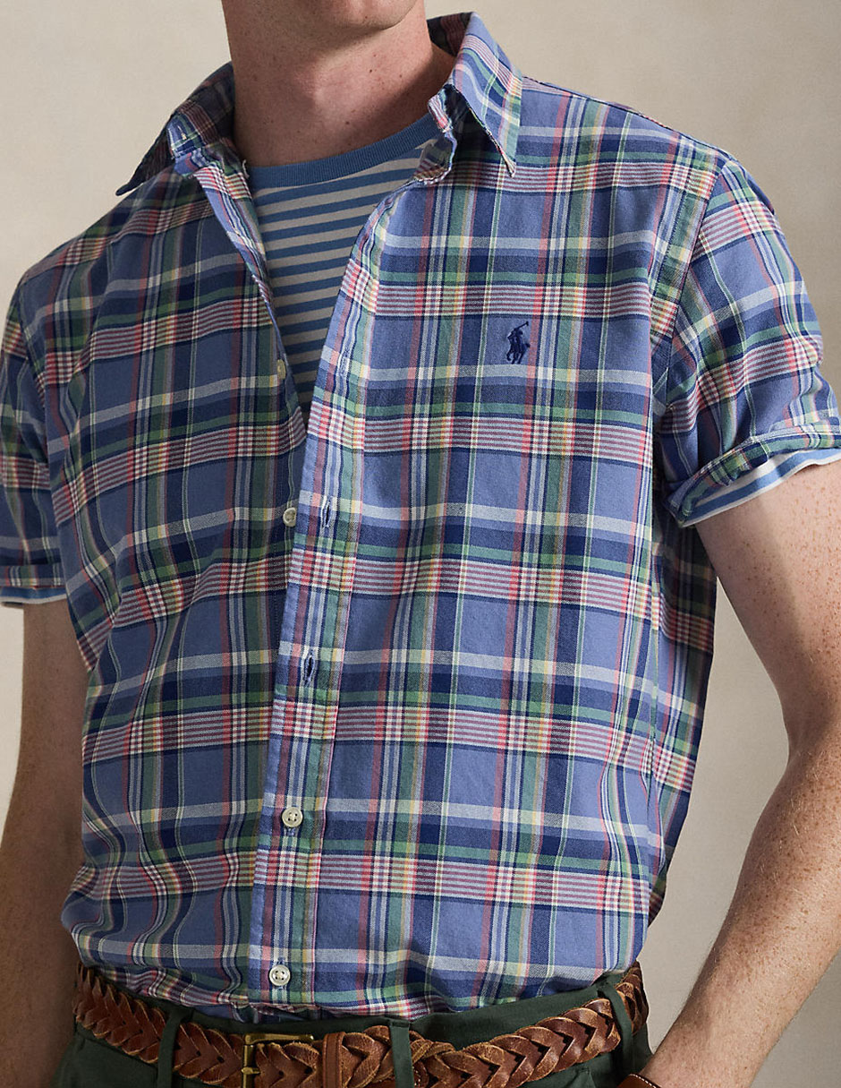 Camisa business casual Polo Ralph Lauren de algodón manga corta para hombre 7