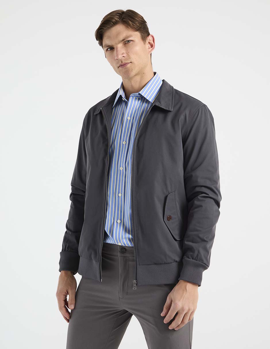Chamarra bomber con bolsillos para hombre 1