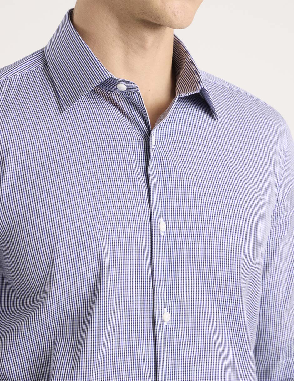 Camisa casual de algodón manga larga para hombre 7